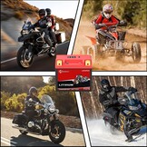 Lithium Motorfiets accu 12v Lithium Powersports Accu met BMS en display 12,8V 4Ah 350CCA YTZ7S-BS LiFePO4 Motoraccu Startaccu's voor motorfietsen, ATV's, UTV's enz.