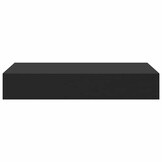 vidaXL Wandschap met lade zwevend 48x25x8 cm zwart