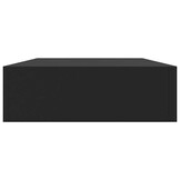 vidaXL Wandschap met lade zwevend 48x25x8 cm zwart