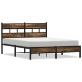 vidaXL Bedframe met hoofdbord zonder matras sonoma eiken 140x200 cm