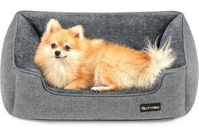 Grijze Hondenmand met Afneembare Hoes - 70x55x21cm - 35% Korting