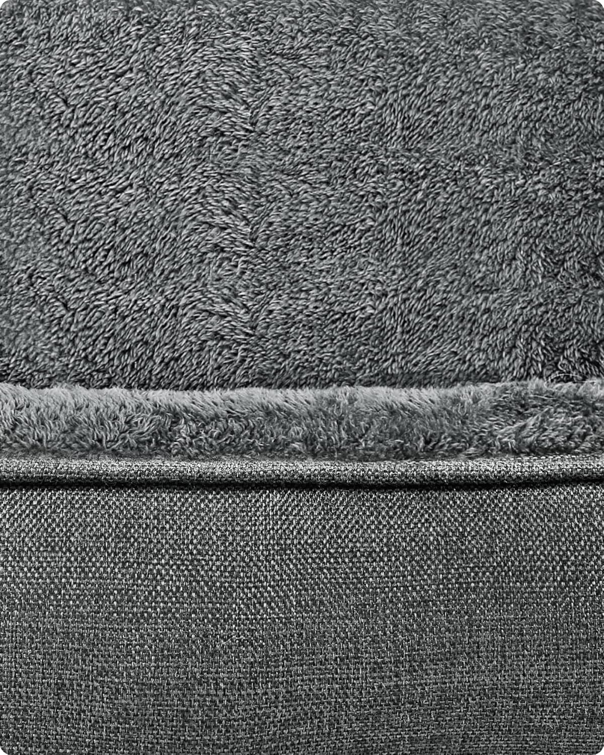 FEANDREA hondenmand, afneembare hoes, 70 x 55 x 21 cm, grijs PGW10GG - Maat 70 x 55 x 21 cm