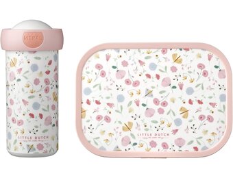 Mepal Lunchset Campus Flowers & Butterflies met schoolbeker en broodtrommel