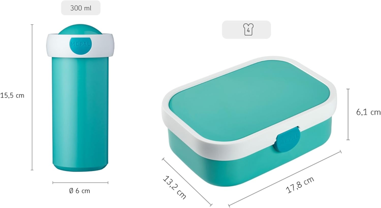 Mepal Lunchset Campus Flowers & Butterflies met schoolbeker en broodtrommel