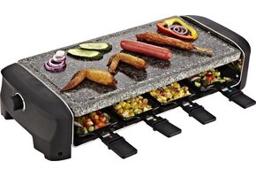 Gourmetstel Steengrill Raclette voor 8 personen - 1300W - 36% Korting