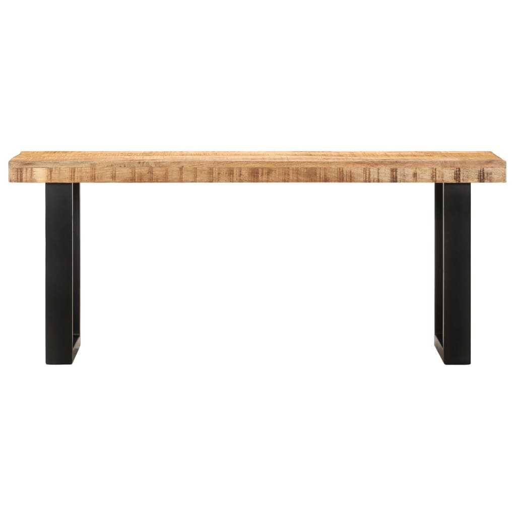 vidaXL Bankje 110 cm massief ruw mangohout en staal