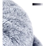 Feandrea Fluffy hondenmand, kattenmand, donutkussen, wasbaar, verwijderbare middenvulling, lang pluche, diameter 50 cm, Ombre grijs PGW037G01 - Maat L 50 x B 50 x H 20 cm