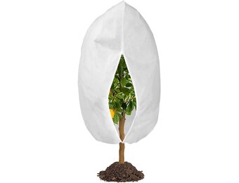 Winterbescherming voor planten, 190 x 228 cm, plantenbescherming, winter, buiten, vorstbescherming voor potplanten, met ritssluiting, trekkoord voor palmen, olijfboom, herbruikbaar wintervlies, 1