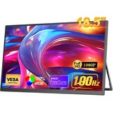 18,5 inch mobiele monitor [100% sRGB, 100 Hz, FHD 1920x1080, HDR FreeSync, VESA-compatibel, USB Type-C/Mini-HDMI] compatibel met PS5/Switch/PC/Xbox, ideaal voor gaming thuiskantoor mobiel
