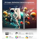 18,5 inch mobiele monitor [100% sRGB, 100 Hz, FHD 1920x1080, HDR FreeSync, VESA-compatibel, USB Type-C/Mini-HDMI] compatibel met PS5/Switch/PC/Xbox, ideaal voor gaming thuiskantoor mobiel