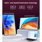 18,5 inch mobiele monitor [100% sRGB, 100 Hz, FHD 1920x1080, HDR FreeSync, VESA-compatibel, USB Type-C/Mini-HDMI] compatibel met PS5/Switch/PC/Xbox, ideaal voor gaming thuiskantoor mobiel