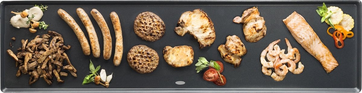 Bestron Bakplaat - ABP604 - 1800W - Gourmet, Grillplaat XL 91x24cm - 8-10 personen - Zwart