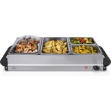 Tristar BP-6285 - Buffetwarmer 300W - Chafing dish - 2 x 2,4 Liter & 2 x 1 Liter - Incl deksel - RVS