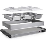 Tristar BP-6285 - Buffetwarmer 300W - Chafing dish - 2 x 2,4 Liter & 2 x 1 Liter - Incl deksel - RVS