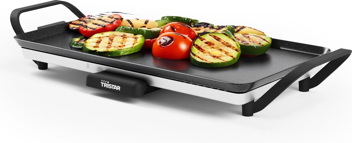 Elektrische Grillplaat 2000W - 4-6 Pers. - Zwart - 46x26cm - 49% Korting!