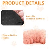 Klein hondenbed, kattenbed, wasbare huisdierzachte pluche kalmerende anti-angst donutbank met antislip bodem voor honden, katten, kittens en puppy's, 40 cm (roze)
