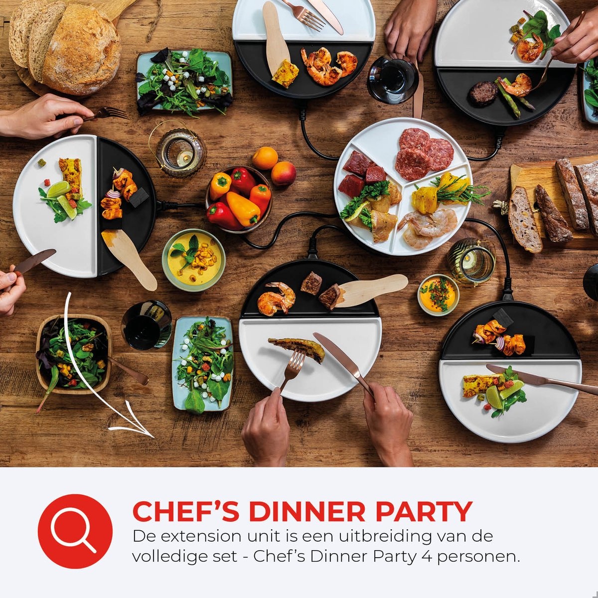 Bourgini Chef's Dinner Party - Uitbreidingsset - Gourmet - Bakplaat