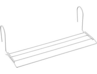 Tomado - Droogrek Iseo - 2 meter drooglengte - 58x17cm - Wit - Radiator - Balkon - Camping - Inklapbaar - Breedte aan te passen