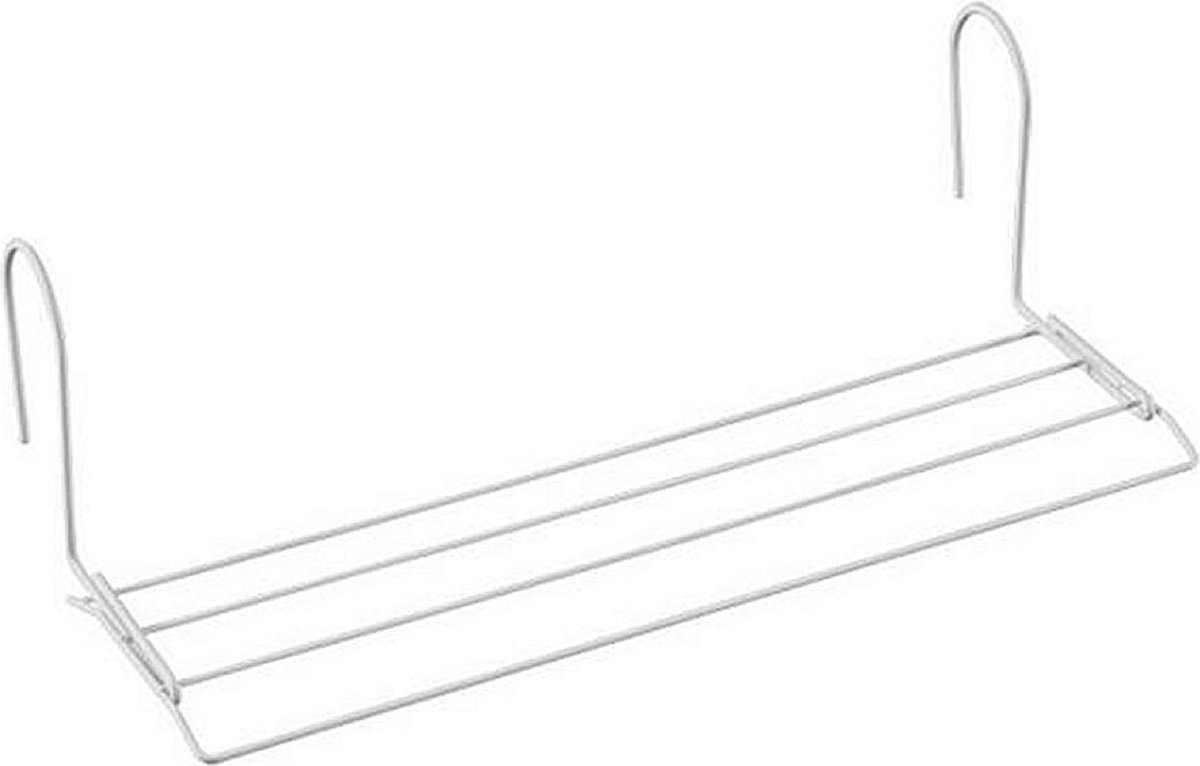 Tomado - Droogrek Iseo - 2 meter drooglengte - 58x17cm - Wit - Radiator - Balkon - Camping - Inklapbaar - Breedte aan te passen
