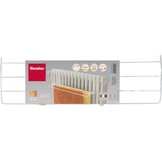 Tomado - Droogrek Iseo - 2 meter drooglengte - 58x17cm - Wit - Radiator - Balkon - Camping - Inklapbaar - Breedte aan te passen