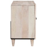 vidaXL Badkamer Kast met opslag Wit 62 x 33 x 58 cm Massief Mango Hout
