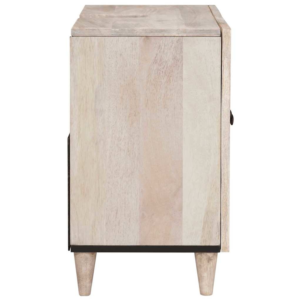vidaXL Badkamer Kast met opslag Wit 62 x 33 x 58 cm Massief Mango Hout