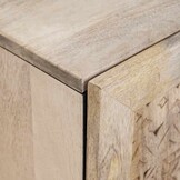 vidaXL Badkamer Kast met opslag Wit 62 x 33 x 58 cm Massief Mango Hout