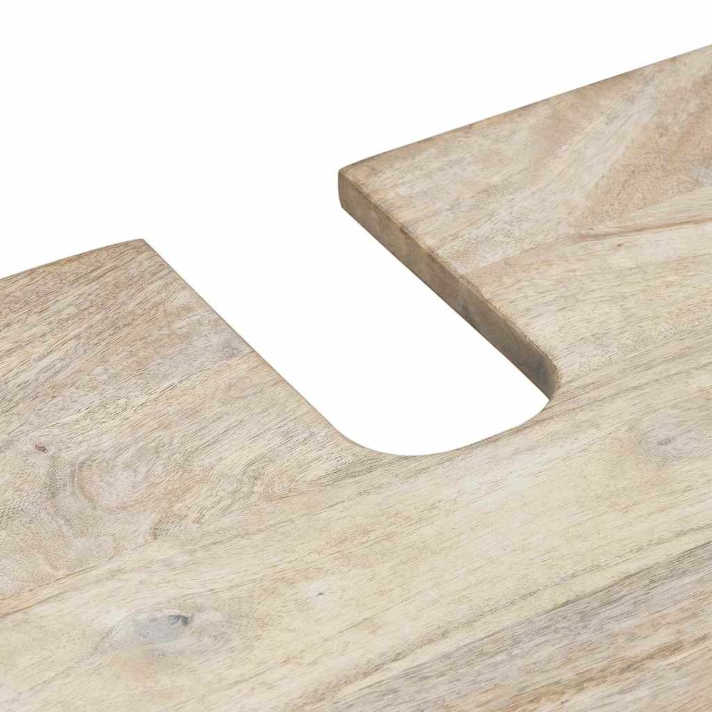 vidaXL Badkamer Kast met opslag Wit 62 x 33 x 58 cm Massief Mango Hout