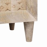 vidaXL Badkamer Kast met opslag Wit 62 x 33 x 58 cm Massief Mango Hout
