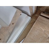 vidaXL Hoofdbord met schappen 75 cm massief grenenhout wit