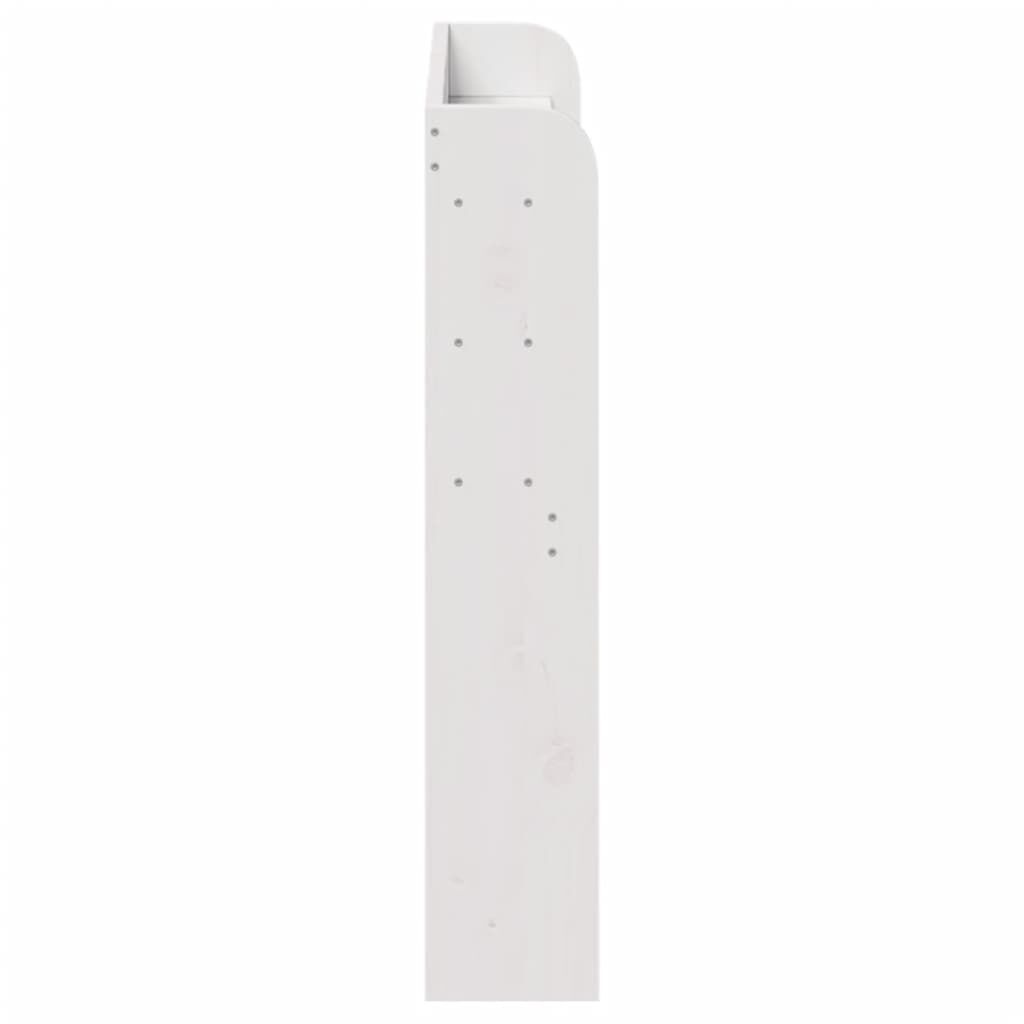 vidaXL Hoofdbord met schappen 75 cm massief grenenhout wit
