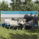 vidaXL Windscherm camping waterdicht 340x130 cm blauw