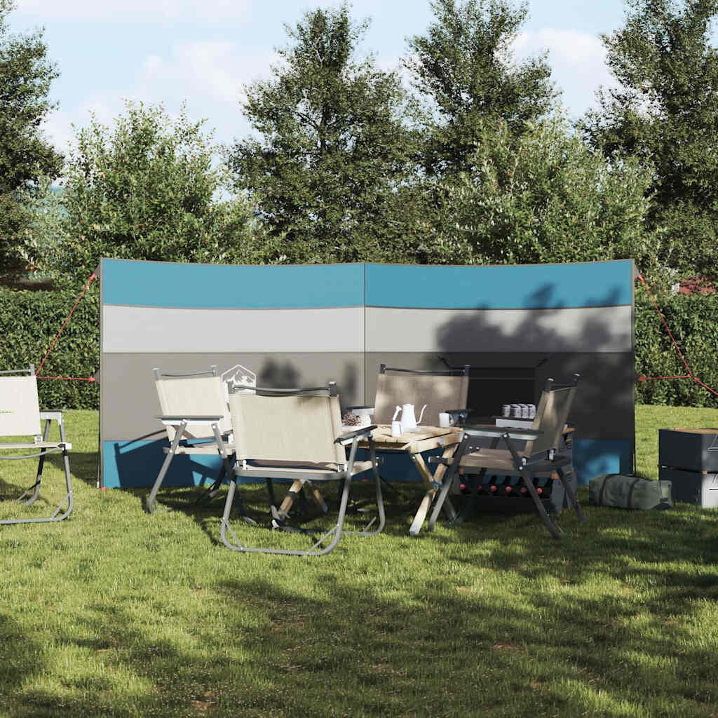 vidaXL Windscherm camping waterdicht 340x130 cm blauw