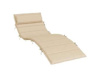 vidaXL Ligbedkussen 180x60x4 cm oxford stof beige