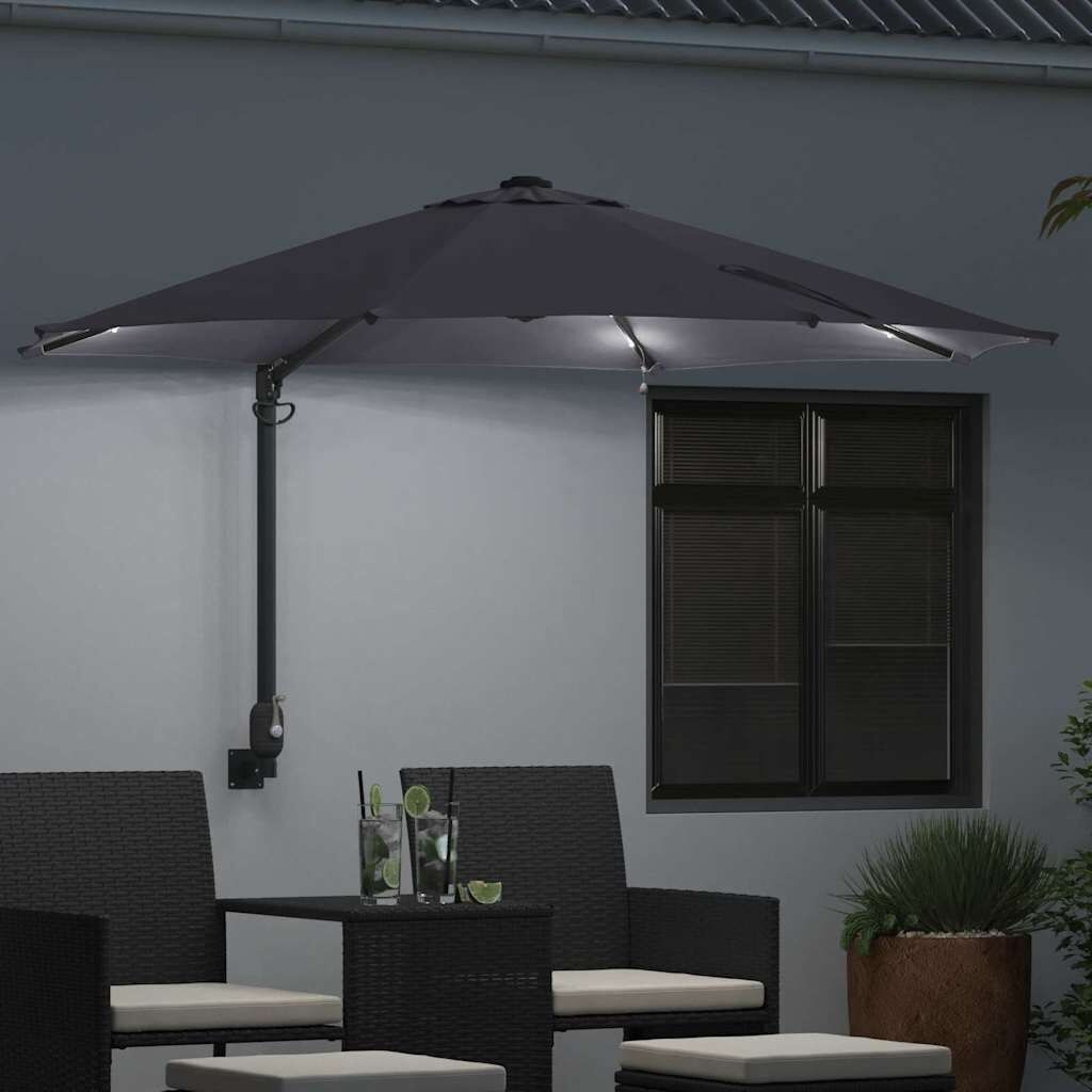 vidaXL Tuinparasol Antraciet, Zwart 248 x 248 x 148 cm