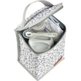 BÉABA, Lunchtas voor baby's, geïsoleerd, groot formaat, grote capaciteit, transport van volledige maaltijd, zacht materiaal, opvouwbaar, waterdichte stof, kersenbloesem - Maat 22 cm