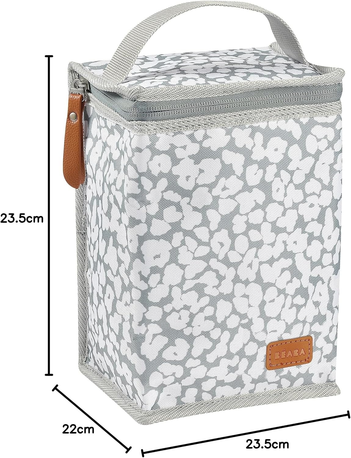 BÉABA, Lunchtas voor baby's, geïsoleerd, groot formaat, grote capaciteit, transport van volledige maaltijd, zacht materiaal, opvouwbaar, waterdichte stof, kersenbloesem - Maat 22 cm