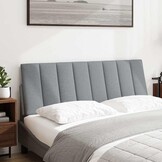 vidaXL Hoofdbordkussen 120 cm stof lichtgrijs