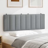 vidaXL Hoofdbordkussen 120 cm stof lichtgrijs