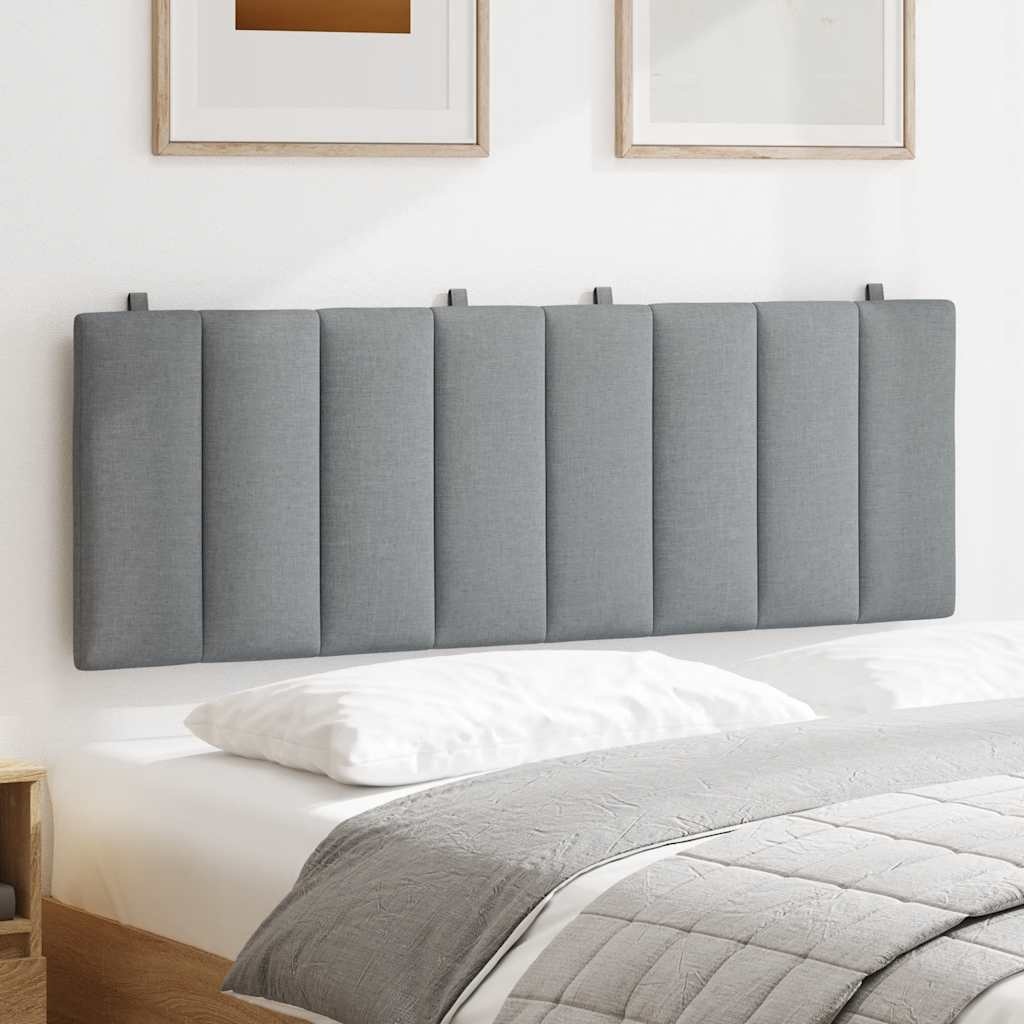 vidaXL Hoofdbordkussen 120 cm stof lichtgrijs