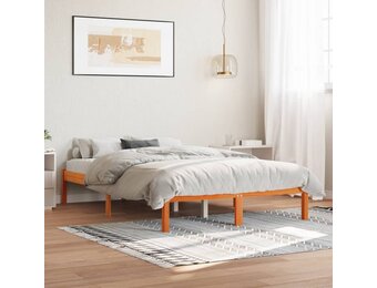 vidaXL Bedframe zonder matras massief grenenhout wasbruin 120x200 cm