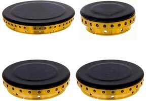 Branderdeksel Set 4-delig (42/62/92mm) - Zwart Geëmailleerd