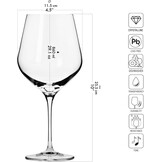 Krosno Grote Bourgogne-roudewijn­glazen | Set van 6 | 860 ml | Splendour-collectie | Perfect voor thuis, restaurants en feestjes | Vaatwasmachinebestendig | Loodvrij kristalglas