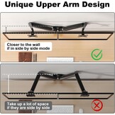 Monitorwandhouder, 2 monitoren voor 17-32 inch beeldscherm, monitorhouder, 2 monitoren, wand met in hoogte verstelbaar, kantelbaar, draaibaar, ondersteuning monitor tot 9 kg per arm, VESA 75 x 75/100