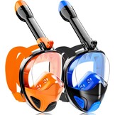 Seaview Snorkelmasker, volgelaatsmasker, 180 graden, snorkeluitrusting, duikmasker voor volwassenen en kinderen, anti-lek en anti-condens-snorkelset