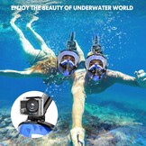 Seaview Snorkelmasker, volgelaatsmasker, 180 graden, snorkeluitrusting, duikmasker voor volwassenen en kinderen, anti-lek en anti-condens-snorkelset