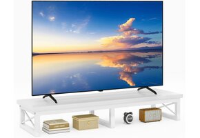 Wit Tv-meubel tot 60 inch | 114cm Breed | 2 Open Planken | 59% Korting!