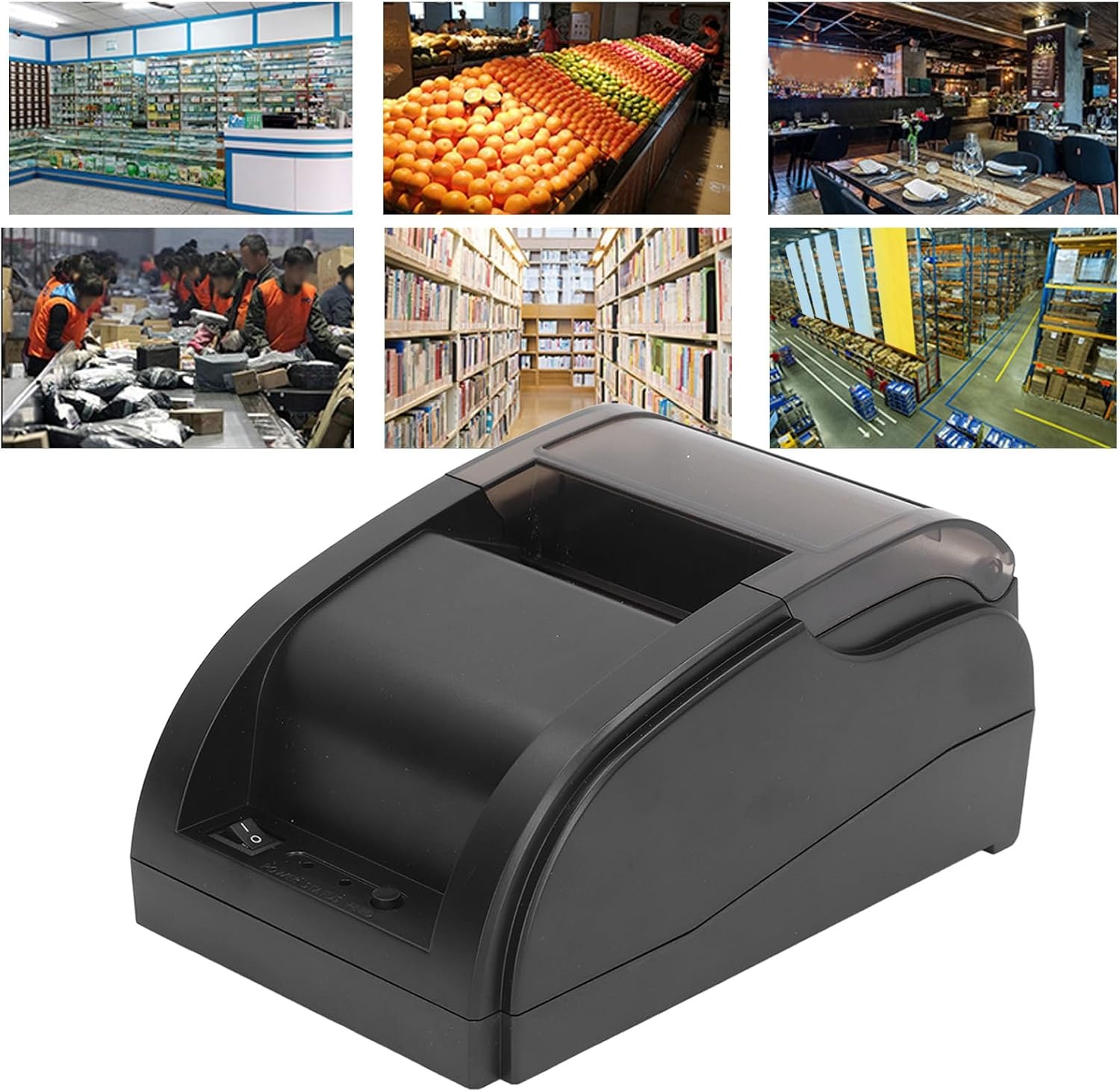 Bon Thermische Printer 60-80mm/s Automatisch Snijden USB Type ESC POS voor Restaurant Supermarkt met EU-stekker Thermische POS Printer voor Retail Kassa Systemen
