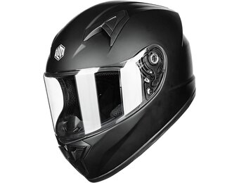 ILM Kinder Integraal Motorhelm MF521 - Mat Zwart