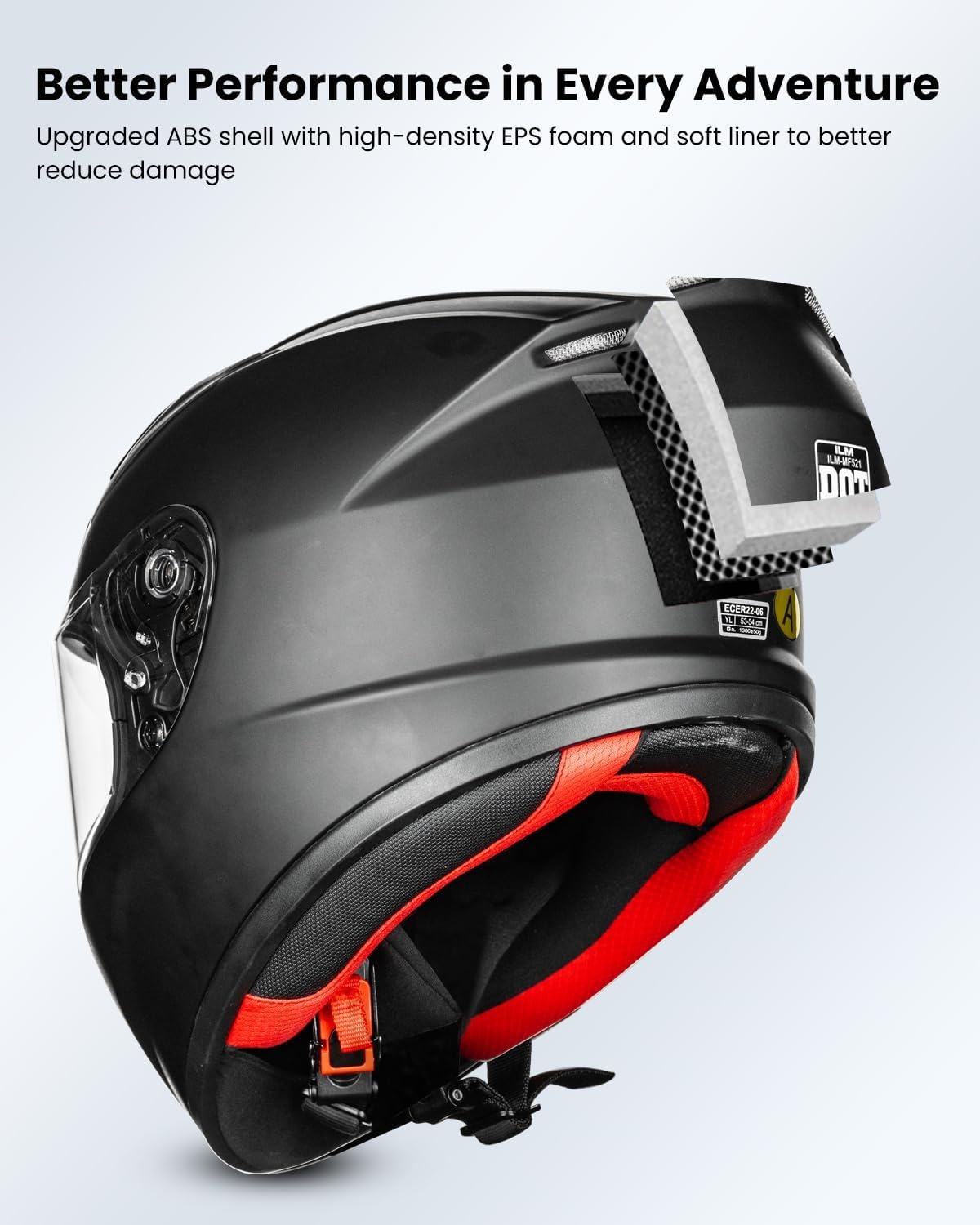 ILM Kinder Integraal Motorhelm MF521 - Mat Zwart